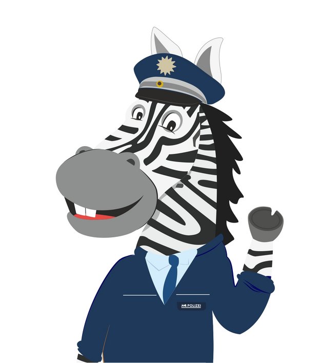 zebra als polizist